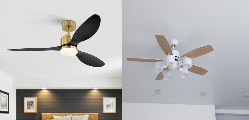 3 vs 5 Blade Ceiling Fans differences
